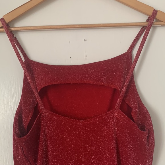 Ruby red sparkly dress size medium - Picture 5 of 7